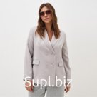 Пиджак женский двубортный MIST plus-size, р.54, бежевый