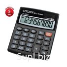 Калькулятор настольный Citizen SDC-810BN, 10 разр., двойное питание, 102*124*25мм, черный