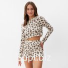 Пижама женская (лонгслив, шорты) KAFTAN Leo love, размер 52-54