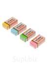 Набор 8 штук ластиков прямоугольных Пастельные МИКС, в бумажном держателе (штрихкод на штуке)