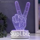 Светильник «Победа» LED RGB от сети 9.5×10×19 см RISALUX