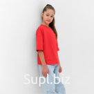Футболка детская MINAKU:Basic line kids, красная, рост 158 см