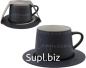 Чайная пара Cappuccino Чашка 320мл, блюдце d147х14мм Цвет: графитовый