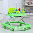 Ходунки «BUGGY C», зеленый, 6 силик. колес, муз., свет