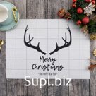 Новогодняя салфетка на стол Merry Christmas, 40×29 см