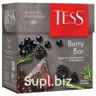 Чай TESS (Тесс) «Berry Bar», черный с ароматом ежевики и черной смородины, 20 пирамидок по 1,8 г