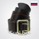Ремень офицерский с прошивкой оранжевой нитью