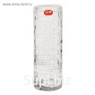 Ваза «Шерри», кирпичики, 23.5×9.5 см, стекло, прозрачная