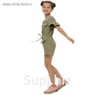 Комбинезон для девочек, рост 140 см, цвет зелёный