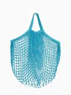Сумка-авоська плетёная, клетка 1.5 см, бирюзовая