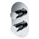 Смеситель для ванны WasserKraft Berkel 4844 Thermo, двухвентильный, термостат, хром