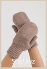 ВАРЕЖКИ ОДНОТОННЫЕ. ЦВЕТ: коричневый