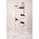 WOODEN RACK FOR WINE BOTTLE WHITE WITH TOP