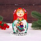 Матрёшка «Зима» с ёлочными игрушками МИКС
