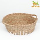 Экологичный лежак для животных (хлопок+рогоз),  35 х 27 х 11 см,