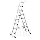Телескопическая лестница-стремянка TELESTEPS Combi Line 2,3 м 72423-681 + лоток для инструментов 9180
