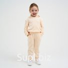 Костюм детский (толстовка, брюки) KAFTAN Basic line, размер 36 (134-140 см), молочный