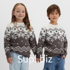 Джемпер вязаный новогодний детский KAFTAN Scandinavia размер 32 (110-116 см), цвет серый