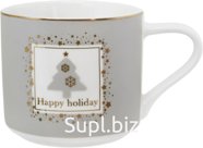 Mug "Postcard with Christmas Tree" 350ml Color: Silver