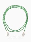 Бусы бисерные с подвесами жемчуг «Нить стекла», L=120 см, №2, зелёные