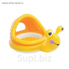 Бассейн надувной «Улитка», с навесом, 145 х 102 х 74 см, от 1-3 лет, 57124NP INTEX