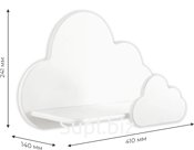 Children's wooden wall shelf "Cloud" 30 cm Mega Toys Article: 70074