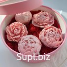 Gift set of candles "Pink peonies"