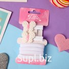 Набор для волос «Манюня», 6 шт.: 2 зажима, 4 резинки, бабочки, белый