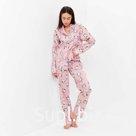 Пижама женская (рубашка, брюки) KAFTAN «Котики», размер 52-54, розовая