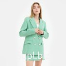 Пиджак женский двубортный MIST, размер 50, зелёный, белый