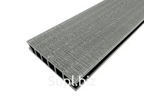 Террасная доска Deckron (Декрон) WoodLike с 3D тиснением, 153*28*4000мм, серый, П7