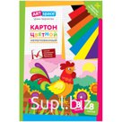Картон цветной A4, ArtSpace, 8л., 8цв., немелованный, в папке, "Петушок"