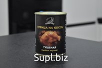 Курица на кости тушеная
