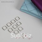 Рамки для сумок, 15 мм, толщина - 2,2 мм, 10 шт, цвет серебряный