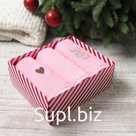 Полотенца махровые «Этель» LOVE, 3 шт., 30×60 см, хлопок 100%, розовые