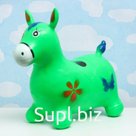 Игрушка - прыгун детская «Лошадка» резиновая надувная, 49×24 см, зеленая