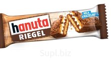 Hanuta Riegel вафли в молочном шоколоде и орехами 34,5 гр