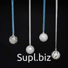 Набор новогодних шаров "Морозное утро", белый/серебро, 12 шт., D-6  см., пластик