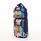 Чемодан малый 37 л (S) с сумкой Sacvoyage, отдел на молнии, наружный карман, с расширением, цвет синий