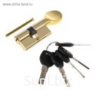 Цилиндровый механизм "АЛЛЮР" HD FG 60-5К BP, с перфоключем, с вертушкой, цвет латунь