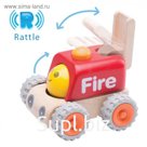 Деревянная игрушка Miniworld «Пожарная машина с улыбкой»