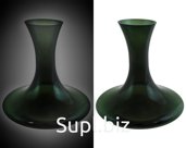 Flower vase Size: 12x15.5 cm Color: green