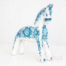 Белая лошадка с орнаментом под «гжель»