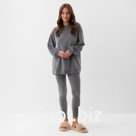 Костюм женский (свитшот, легинсы) KAFTAN Plushy, размер 48-50, серый