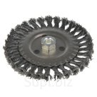 Щетка металлическая для УШМ ТУНДРА, крученая проволока, плоская, посадка М14, 150 мм