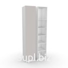 Шкаф 45х55х220 Скандик, лдсп белый/мдф, кашемир soft touch матовый, 5 полок