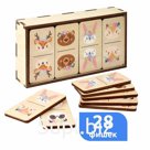 Domino board game "Wild animals" (plywood) Article: 17142