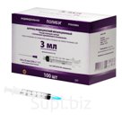 Шпpиц 3мл. (3-x), LEIKO, Kитaй однораз. cтep. c иглoй 0,6 x 32 — 23G (LUER LOCK). Арт: 523232