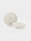 Тарелки глубокие Доляна White Label, набор 2 шт., 1.5 л, фарфор, белые