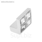 Ручка-кнопка 607С-16, цвет хром (со стразами)